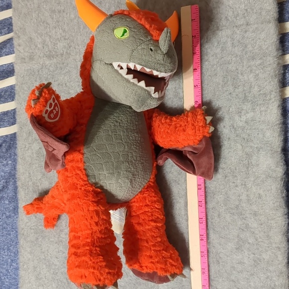 BUILD-A-BEAR MagiQuest Orange 16" Plush Charlock DRAGON Great Wolf Lodge Glows - Picture 6 of 7